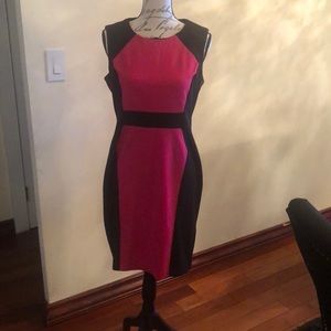 Calvin Klein dress size 8 black and fuchsia